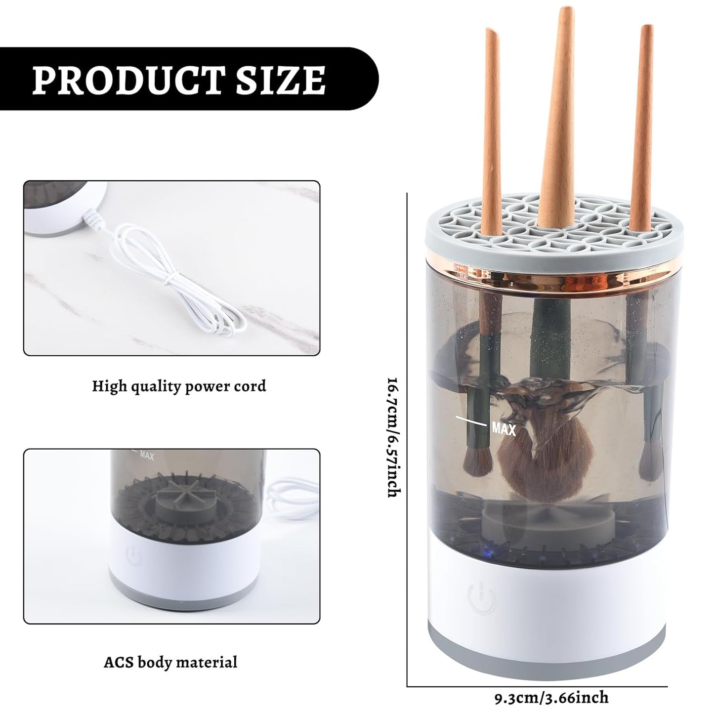 Ultimate Electric Makeup Brush Cleaner: Pro-Level Automatic Spinning Tool for Immaculate Brushes and Beauty Blenders