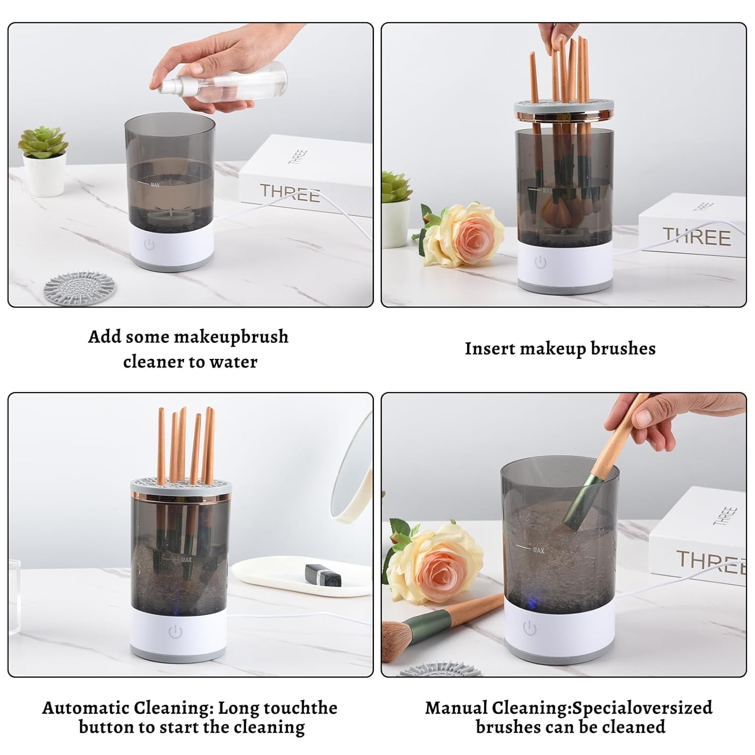 Ultimate Electric Makeup Brush Cleaner: Pro-Level Automatic Spinning Tool for Immaculate Brushes and Beauty Blenders