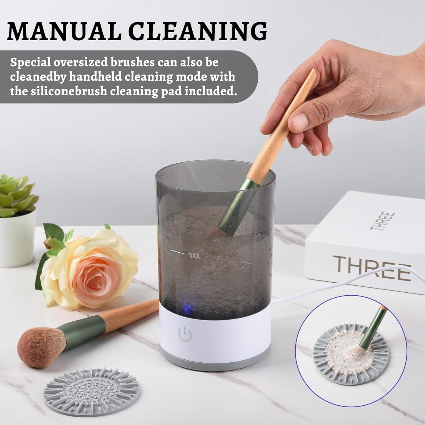Ultimate Electric Makeup Brush Cleaner: Pro-Level Automatic Spinning Tool for Immaculate Brushes and Beauty Blenders