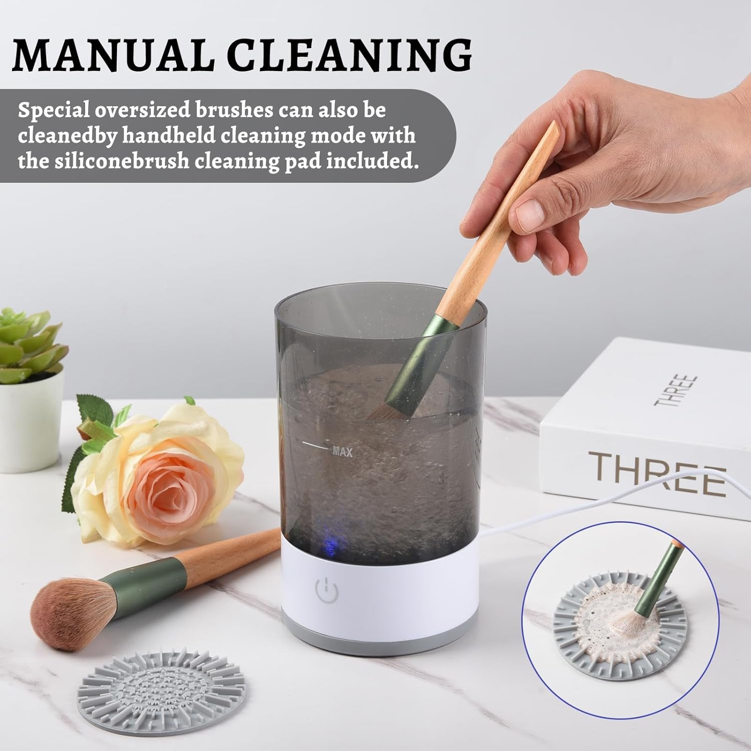 Ultimate Electric Makeup Brush Cleaner: Pro-Level Automatic Spinning Tool for Immaculate Brushes and Beauty Blenders
